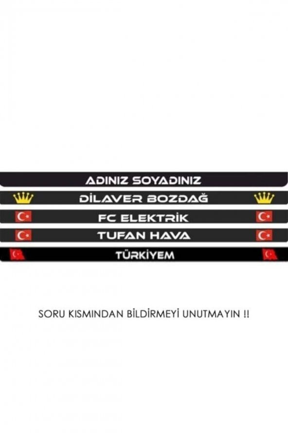 KKC Kişiye Özel İsimli Kabartmalı Plakalık Takımı Plaka Altlığı Çerçevesi (2 Adet) - 2