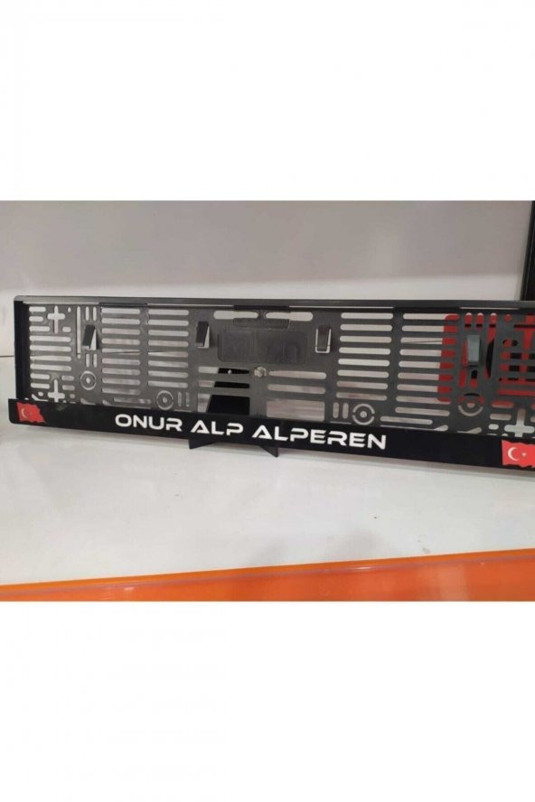 KKC Kişiye Özel İsimli Kabartmalı Plakalık Takımı Plaka Altlığı Çerçevesi (2 Adet) - 3