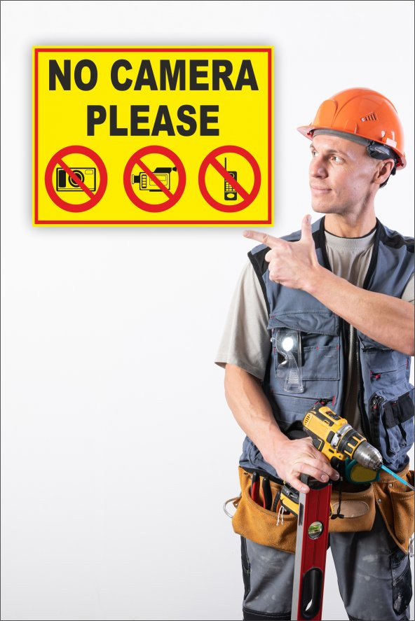 karbonsoft İş Güvenliği Uyarı Levhası Kamera Kullanmayınız - 2