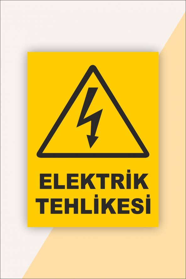 karbonsoft İş Güvenliği Uyarı Levhası Elektrik Tehlikesi