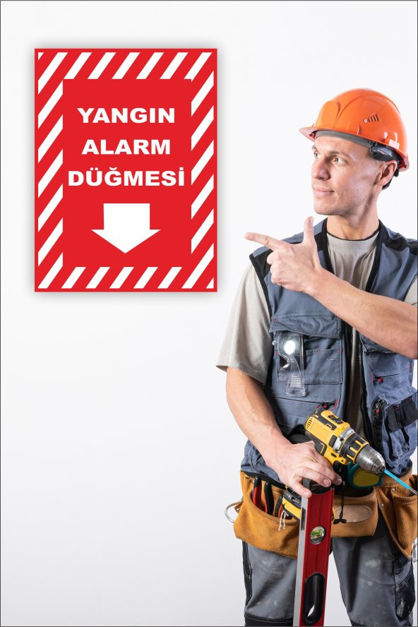 karbonsoft İş Güvenliği Uyarı Levhası Yangın Alarm Düğmesi