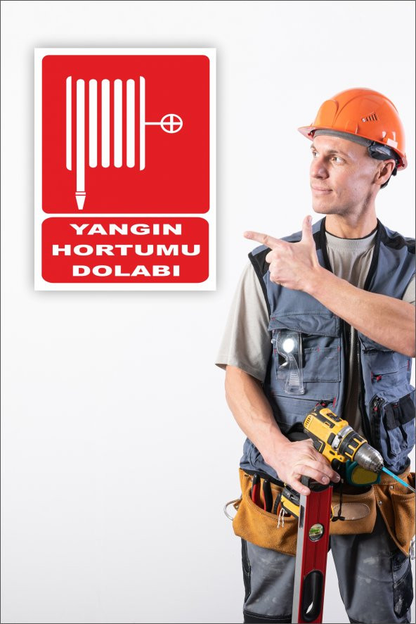 karbonsoft Iş Güvenliği Uyarı Levhası Yangın Hortumu Dolabı - 2