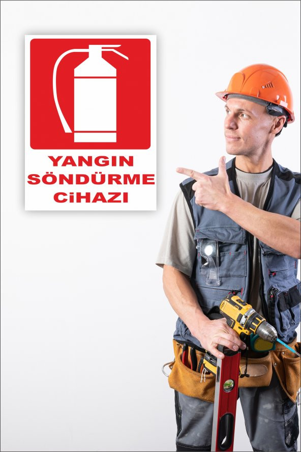 karbonsoft İş Güvenliği Uyarı Levhası Yangın Söndürme Cihazı - 2