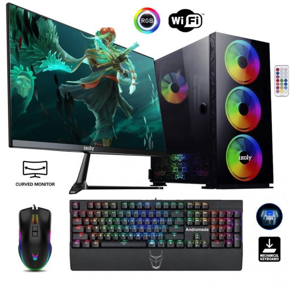 İzoly Aragorn X i7-10700F 16GB 512GB M.2 NVMe RTX 3060 12GB 24" Oyuncu Masaüstü Bilgisayarı ürün görseli 1