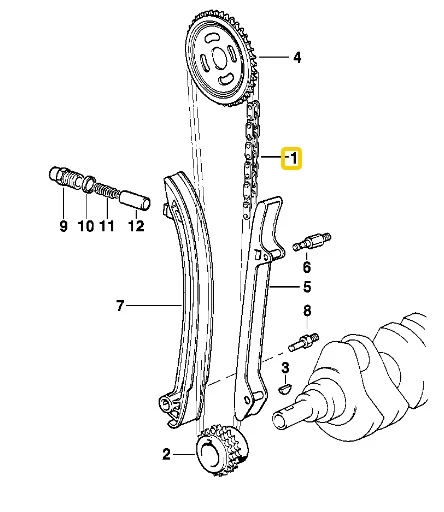 BMW M50 M52 M54 MOTOR WENDER ALT TRİGER ZİNCİRİ 11311432176 - Resim 2