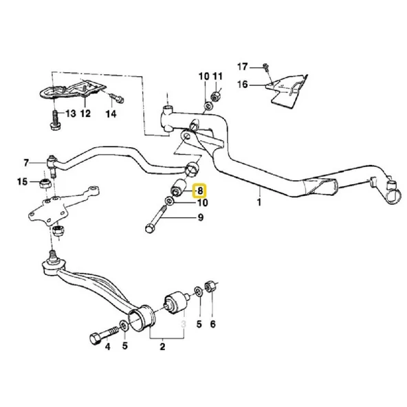 BMW E34 FEBİ SALINCAK BURCU OEM NO 31121136605 - Resim 2