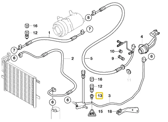 BMW VE MİNİ HERTH BUSS KLİMA BASINÇ MÜŞÜRÜ 64539181464 - Resim 4