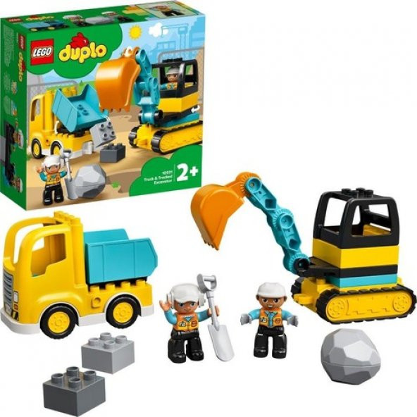 LEGO DUPLO İnşaat Kamyonu ve Paletli Kazıcı 10931 Yapım Oyuncağı