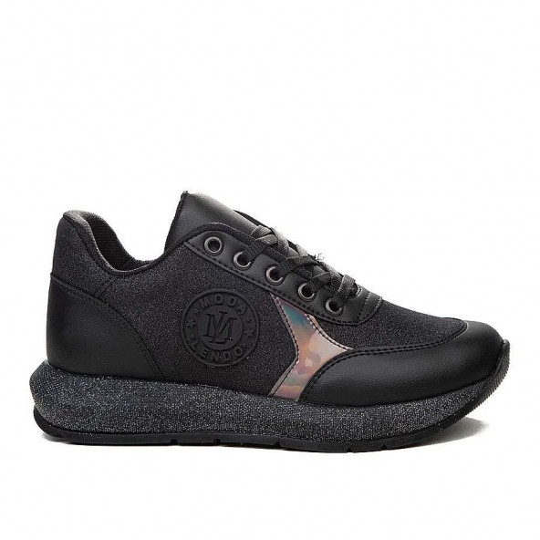 Modalendo Günlük Sneaker Yürüyüş Cilt Simli Kadın Ayakkabı - 5