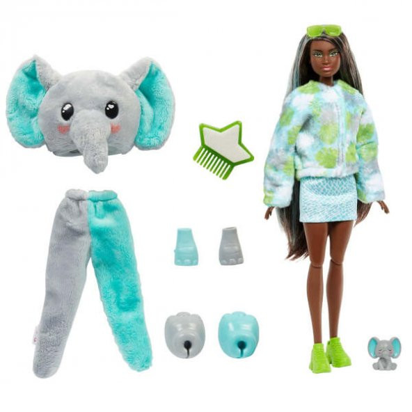 Barbie Cutie Reveal Bebekler Barbie Tropikal Orman Serisi - Fil HKP97-HKP98 - 4