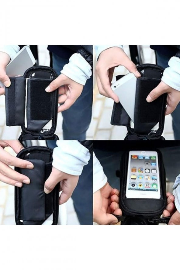 5.5 Inch Telefon Üniversal Su Geçirmez Bisiklet Tutucu - Mavi - 3