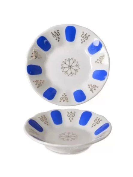 İpek CT10-M Porselen Acem Mavi Çay Tabağı 12 Li ürün görseli 1