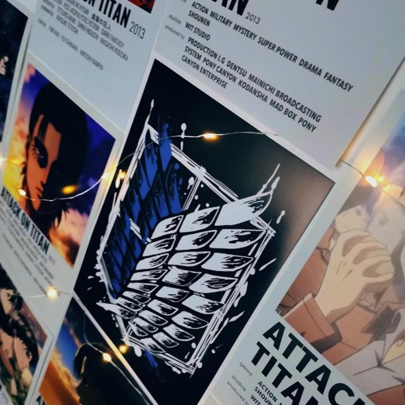 ATTACK ON TİTAN TASARIM DUVAR KAĞIDI POSTER SET 30 - 2
