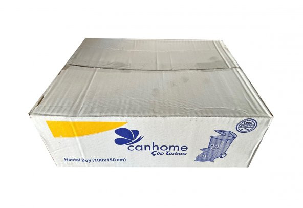 Canhome 240 Litre Siyah Hantal Konteyner Çöp Torbası - 100 x 150 Cm. - 600 Gr. - 10 Adetlik 10 Rulo