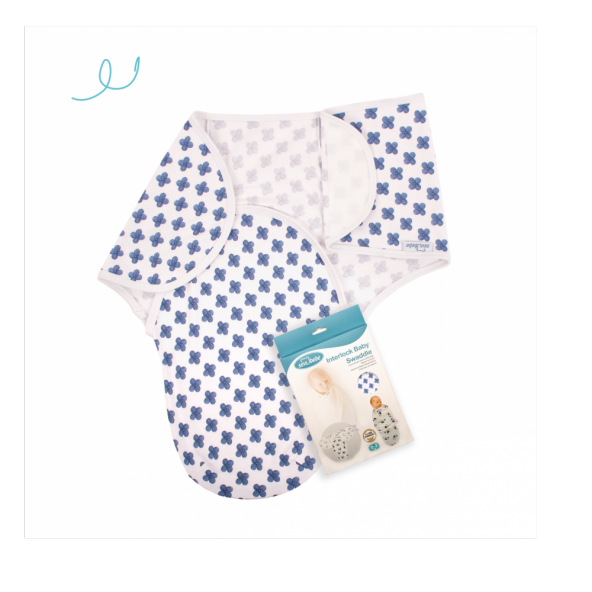 Sevi Bebe İnterlok Bebe Kundak Mavi Çiçek - 3