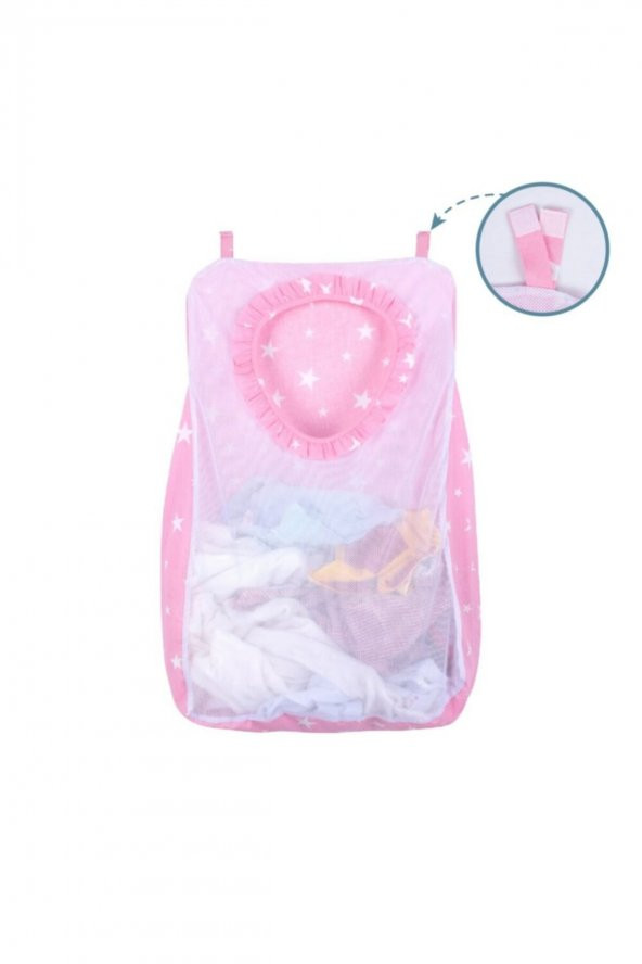 Kirli Çamaşır Torbası - Pembe Yıldız - 3