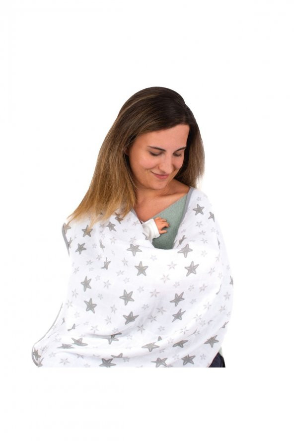 Çok Fonksiyonlu Organik Müslin Örtü 95x85 Cm 488 - 3