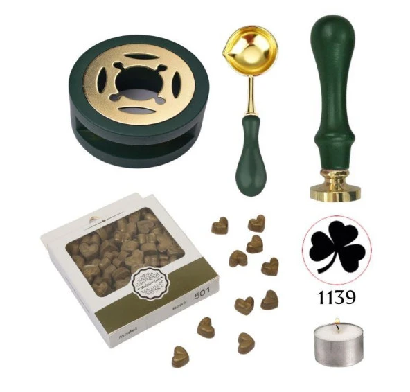 Davetiye Mum Mühürü Uygulama Seti Leylak Renk 1139 Yonca ürün görseli