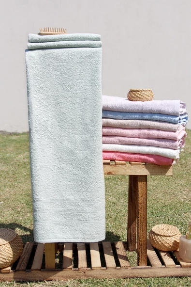 %100 Pamuk Renkli 70x140 Banyo Havlusu - 10