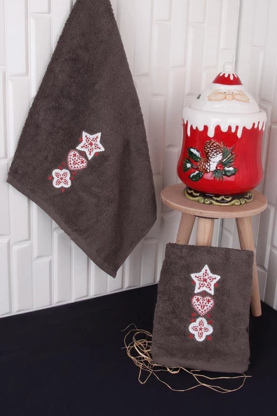 %100 Pamuk 50x80 Christmas Yılbaşı El Havlusu ürün görseli 1
