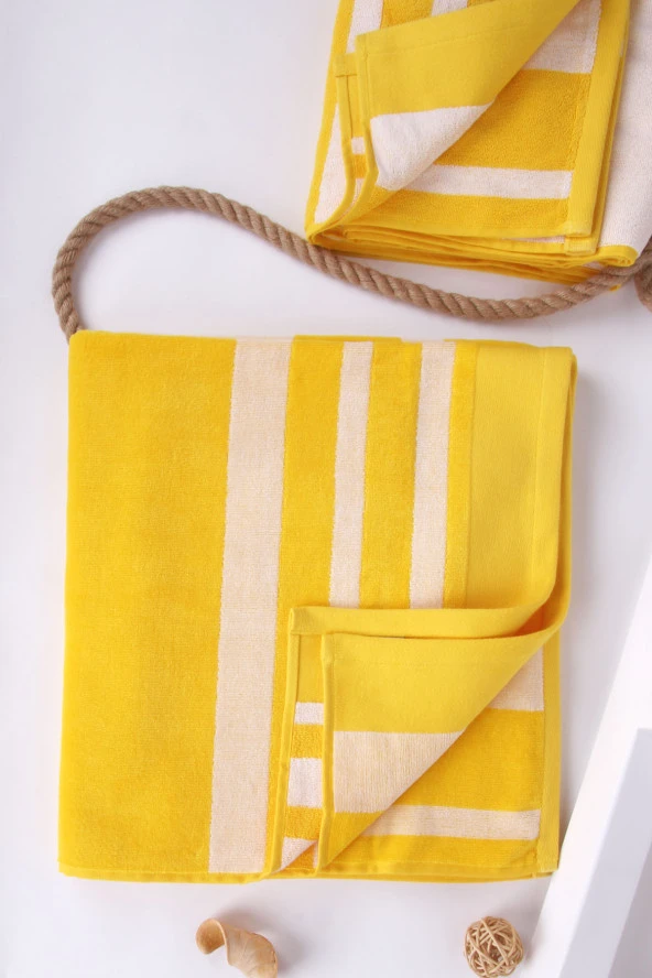 %100 Pamuk Kadife Plaj Havlusu ürün görseli 1