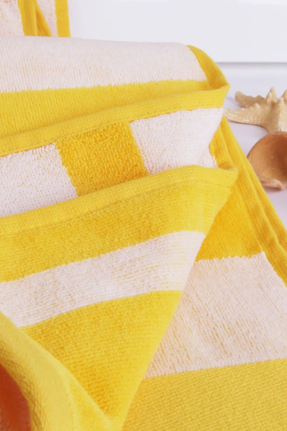 %100 Pamuk Kadife Plaj Havlusu - Resim 3