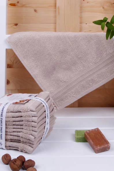 Limon kabuğu Bitkisel Organik Boyama 12'li 33X33 Havlu - Resim 3