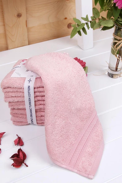 Limon kabuğu Bitkisel Organik Boyama 12'li 33X33 Havlu - Resim 5