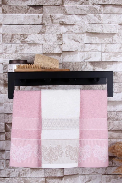 %100 Pamuk 3'lü 40x50 Misafir Havlu Seti - Resim 6