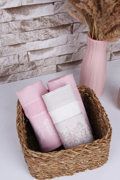 %100 Pamuk 3'lü 40x50 Misafir Havlu Seti - Resim 8