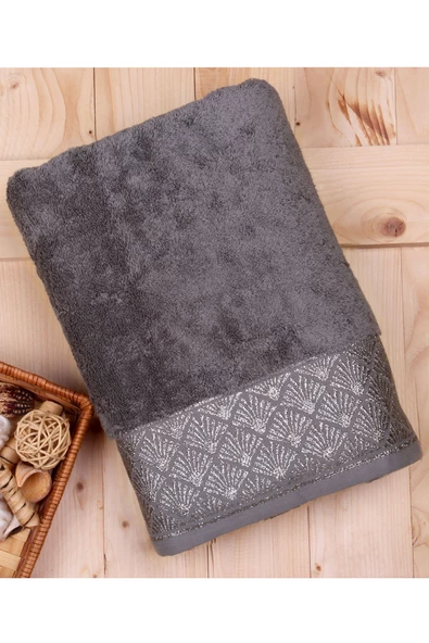%100 Pamuk Jakarlı 100X150 Havlu - 1