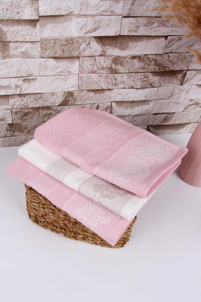 %100 Pamuk 3'lü 40x50 Misafir Havlu Seti - Resim 7