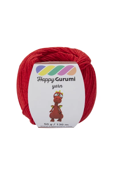 Happy Yarn Happy Gurumi Amigurumi Örgü İpi 50gr 130m Kırmızı