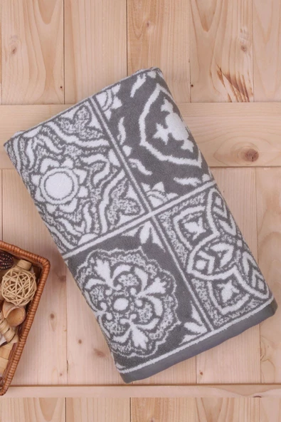 %100 Pamuk Jakarlı 100X150 Banyo Havlusu ürün görseli 1