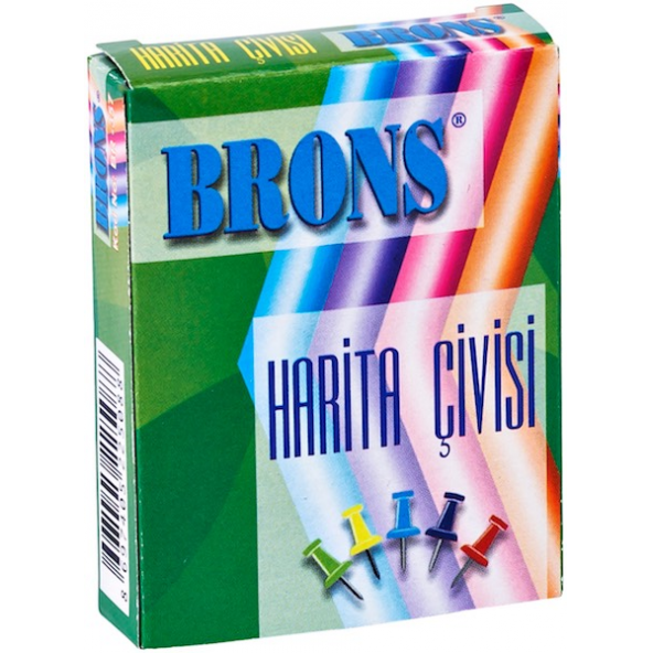 BRONS HARİTA ÇİVİSİ RENKLİ 1 ADET BR-357