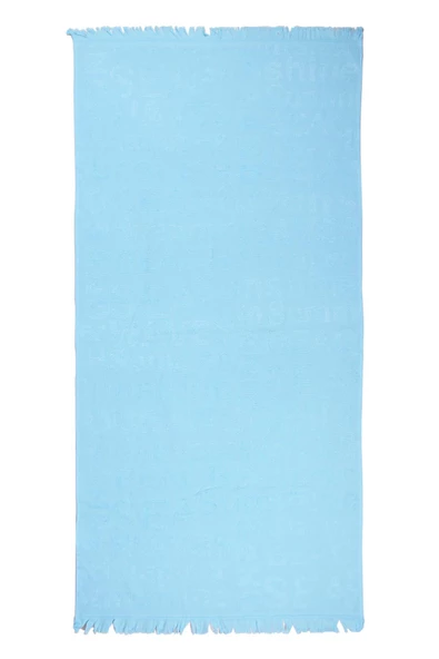 %100 Pamuk 70x150 Yazı Jakarlı Plaj Havlusu - 6