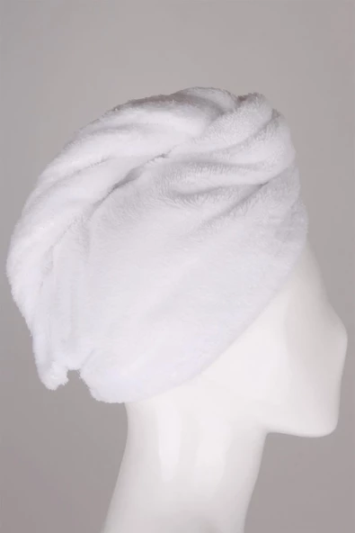 Mikrofiber Düğmeli Saç Kurulama Havlu Bone - 5