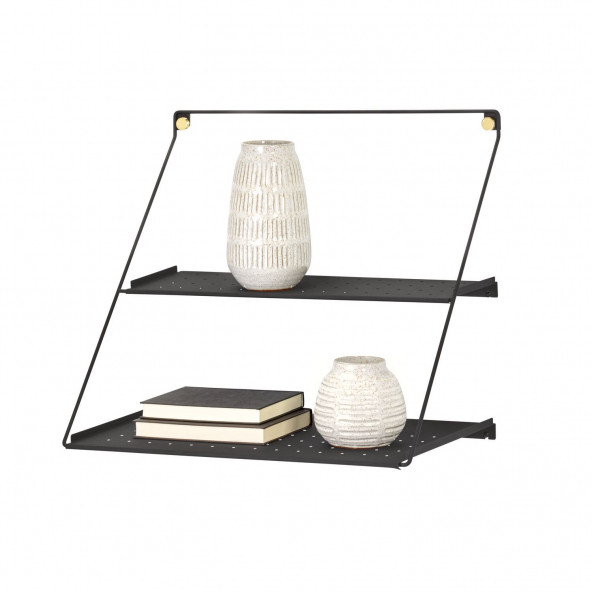 32407ES MODERN ASKILI YÜKSEK KALİTE İKİLİ RAF 32X61X53CM - 4