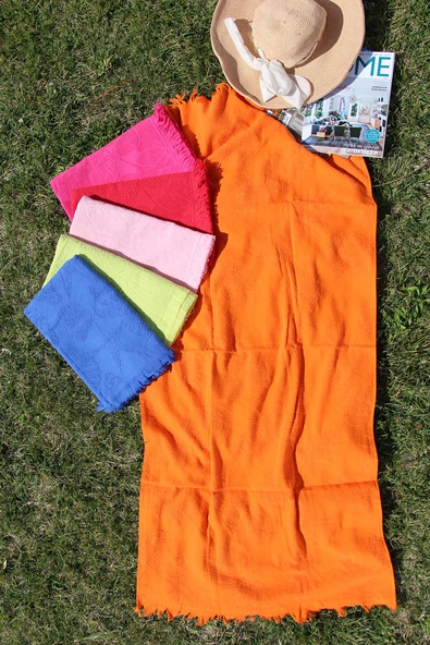 %100 Pamuk Jakarlı 70x150 Plaj Havlusu - Resim 10