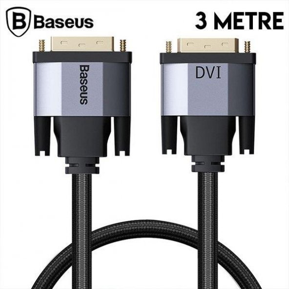 Baseus Enjoyment Series DVI to DVI HDTV Projeksiyon Kablo 3 mt CAKSX-S0G - 3