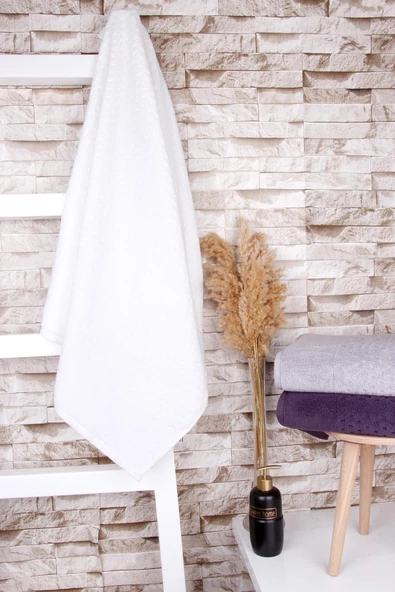 Outlet %100 Pamuk 75x140 Jakarlı Banyo Havlusu - 9