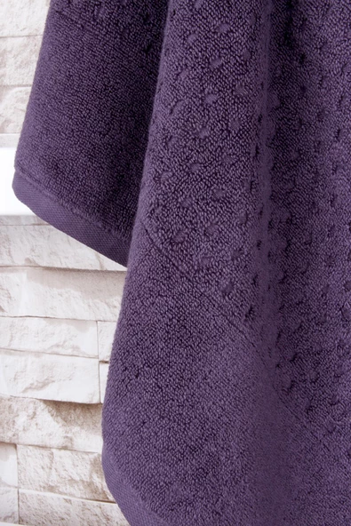 Outlet %100 Pamuk 75x140 Jakarlı Banyo Havlusu - 6