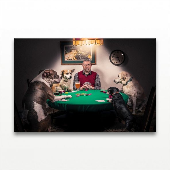Poker Masası Kanvas Tablo
