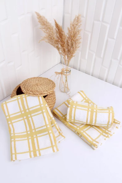 %100 Pamuk 50x50 3'lü Havlu Seti ürün görseli 1