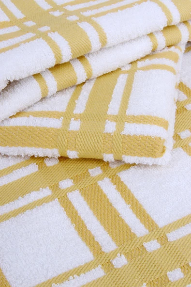 %100 Pamuk 50x50 3'lü Havlu Seti - Resim 3