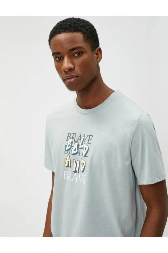 Erkek T-shirt Gri 3sam10458hk ürün görseli