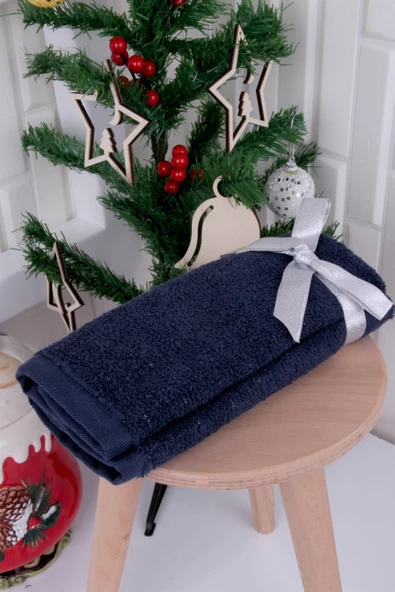 %100 Pamuk 2'li Nakışlı Yılbaşı 30x50 Happy New Year El/Misafir Havlu Seti Yeni yıl - 1