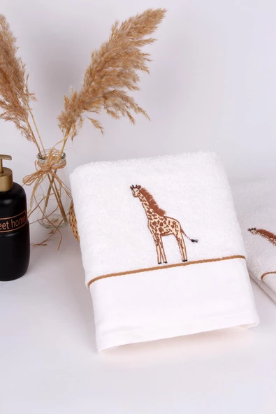 %100 Pamuk 50x70 Nakışlı El/Yüz Havlusu - Resim 3