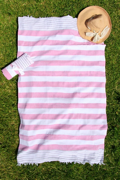 %100 Pamuk 90x160 Çizgili Peştemal / Plaj ürün görseli 1