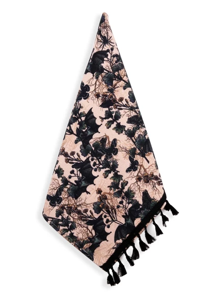 %100 Pamuk Özel Seri 40x65 Halloween Püsküllü El Havlusu Hediye Havlu - Resim 4